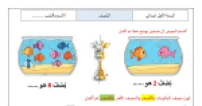 رأس الصفحة الأولى من تطبيقات الضعف والنصف في الرياضيات للسنة الأولى ابتدائي - الأستاذ محمد