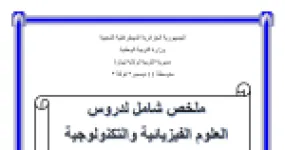 رأس الصفحة الأولى من ملخص الظواهر الكهربائية: التكهرب وبنية الذرة والأمن الكهربائي – 4 متوسط