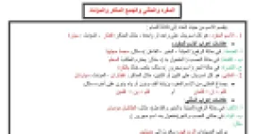 رأس الصفحة الأولى من درس المفرد والمثنى والجمع في اللغة العربية