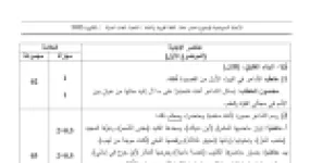 رأس الصفحة الأولى من تصحيح موضوع اللغة العربية بكالوريا 2023 شعبة لغات أجنبية