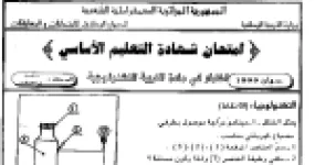 رأس الصفحة الأولى من امتحان شهادة التعليم الأساسي في التربية التكنولوجية: دينامو الدراجة والدارة الكهربائية والطاقة المستهلكة
