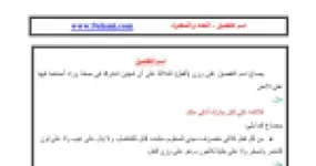 رأس الصفحة الأولى من ملخص درس اسم التفضيل والعدد والمعدود في اللغة العربية