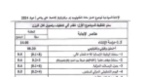 رأس الصفحة الأولى من تصحيح موضوع اختبار التكنولوجيا هندسة ميكانيكية بكالوريا 2024 شعبة تقني رياضي سلم التنقيط ونظام تنظيف كتل الوزن