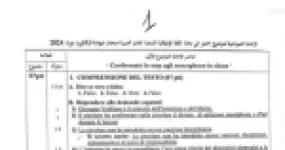رأس الصفحة الأولى من تصحيح موضوع امتحان اللغة الإيطالية شعبة لغات أجنبية بكالوريا 2024 حظر الهواتف والموضة المستدامة