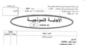 رأس الصفحة الأولى من الإجابة النموذجية لموضوع بكالوريا 2011 في التاريخ والجغرافيا