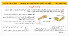 رأس الصفحة الأولى من ملخص الظواهر الكهربائية: تفسير التكهرب وشحنة الإلكترون والبروتون والأمن الكهربائي – الأستاذ بن عثمان عبد الرزاق – 4 متوسط