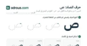 رأس الصفحة الأولى من حرف الصاد بالصور للقسم التحضيري: تتبع وتلوين وبحث