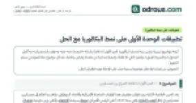 رأس الصفحة الأولى من تطبيقات الوحدة الأولى تاريخ 3 ثانوي على نمط البكالوريا بالحل