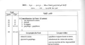 رأس الصفحة الأولى من الإجابة النموذجية لاختبار اللغة الفرنسية في شهادة التعليم المتوسط، دورة جوان 2012 — نص حول الطبيعة والبيئة