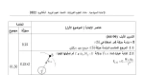 رأس الصفحة الأولى من حل موضوع العلوم الفيزيائية بكالوريا 2022 شعبة علوم تجريبية: التصحيح النموذجي، حركة الأقمار الاصطناعية