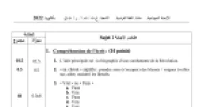 رأس الصفحة الأولى من حل موضوع اللغة الفرنسية بكالوريا 2022 الشعب العلمية وتسيير واقتصاد: biographie d’une combattante، éducation au numérique