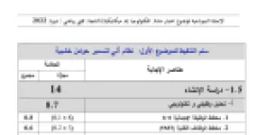 رأس الصفحة الأولى من حل موضوع الهندسة الميكانيكية بكالوريا 2022 شعبة تقني رياضي: التحليل الوظيفي والتكنولوجي، الرسم التخطيطي الحركي للمخفض