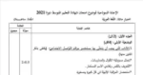 رأس الصفحة الأولى من حل موضوع اللغة العربية لشهادة التعليم المتوسط BEM 2021: آداب مواقع التواصل الاجتماعي، الآثار السلبية لمواقع التواصل