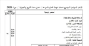 رأس الصفحة الأولى من حل موضوع التاريخ والجغرافيا لشهادة التعليم المتوسط BEM 2021: ترتيب الأحداث التاريخية، تصنيف أسباب الاحتلال