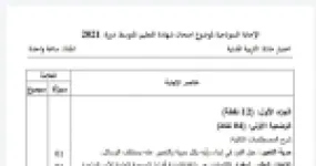 رأس الصفحة الأولى من حل موضوع التربية المدنية لشهادة التعليم المتوسط BEM 2021: شرح المصطلحات الحقوقية، الإعلان العالمي لحقوق الإنسان