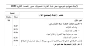 رأس الصفحة الأولى من حل موضوع القانون بكالوريا 2020 شعبة تسيير واقتصاد: أسباب انقضاء شركة التضامن، الأركان الموضوعية لعقد البيع