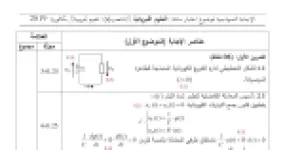 رأس الصفحة الأولى من حل موضوع العلوم الفيزيائية بكالوريا 2019 شعبة علوم تجريبية: قواعد الحماية من البرق، قوة الأحماض الضعيفة والقوية