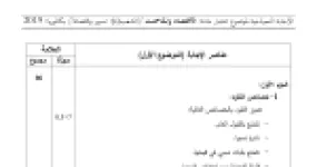 رأس الصفحة الأولى من حل موضوع الاقتصاد والمناجمنت بكالوريا 2019 شعبة تسيير واقتصاد: خصائص النقود وأنظمة الصرف، أنواع الرقابة ونظرية هرزبرغ