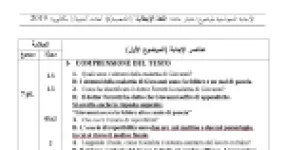 رأس الصفحة الأولى من حل موضوع اللغة الإيطالية بكالوريا 2019 شعبة لغات أجنبية: COMPRENSIONE DEL TESTO، LESSICO: sinonimi e contrari