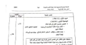 رأس الصفحة الأولى من حل موضوع اللغة العربية لشهادة التعليم المتوسط BEM 2019: تصريف الأفعال، المقابلة البلاغية