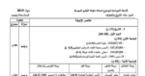 رأس الصفحة الأولى من حل موضوع التاريخ والجغرافيا لشهادة التعليم المتوسط BEM 2019: مراحل الثورة التحريرية، القضية الصحراوية