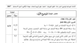 رأس الصفحة الأولى من حل موضوع العلوم الفيزيائية بكالوريا 2017 شعبة علوم تجريبية (الدورة الاستثنائية): الحركة على مستو مائل، قانون نيوتن الثاني