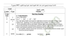 رأس الصفحة الأولى من حل موضوع اللغة الإنجليزية بكالوريا 2017 الشعب العلمية وتسيير واقتصاد: Obesity answers، Teaching children values