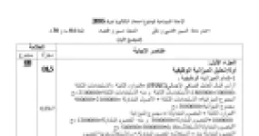 رأس الصفحة الأولى من حل موضوع التسيير المحاسبي والمالي بكالوريا 2016 شعبة تسيير واقتصاد: الميزانية الوظيفية، رأس المال العامل الصافي الإجمالي