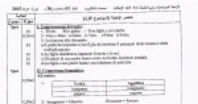 رأس الصفحة الأولى من حل موضوع اللغة الإيطالية بكالوريا 2015 شعبة لغات أجنبية: فهم النص المكتوب، المعجم: المترادفات والأضداد