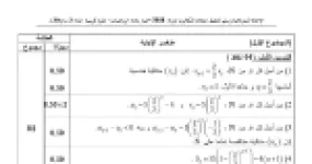 رأس الصفحة الأولى من حل موضوع الرياضيات بكالوريا 2014 شعبة علوم تجريبية: المتتاليات العددية، الهندسة في الفضاء