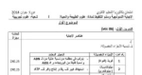 رأس الصفحة الأولى من حل موضوع علوم الطبيعة والحياة بكالوريا 2014 شعبة علوم تجريبية: تركيب البروتين والترجمة، الاستنساخ وال ARN